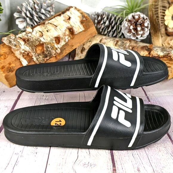 Fila SLEEK SLIDE LT Black Slip-On Athletic Sandals - Picture 3 of 8